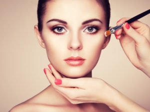 image of makeup application